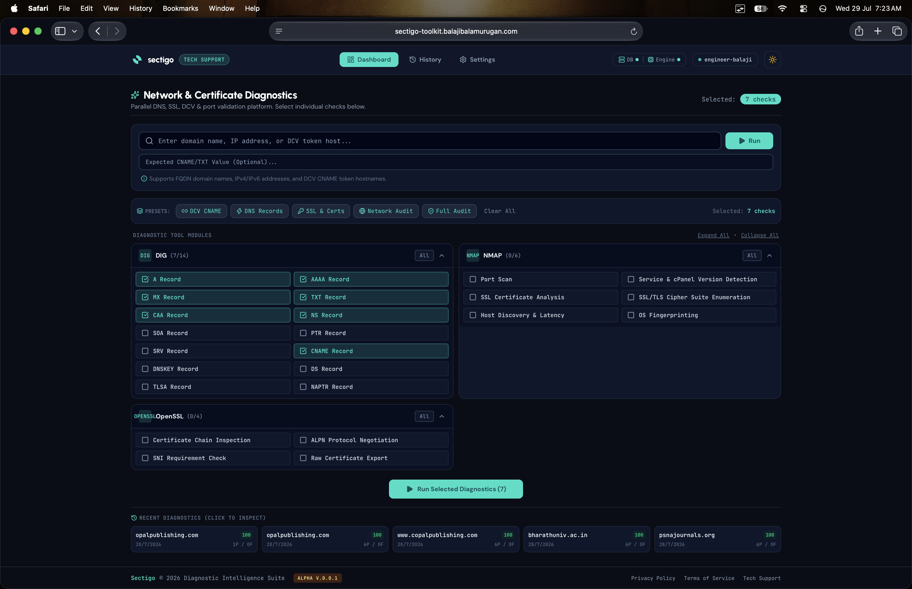 SSLTools - Certificate and Network Intelligence Platform